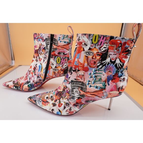 Christian Louboutin Epic Pointed Toe Bootie Size 42 12 NIB $1245 Oh Xtian Print - Picture 6 of 11
